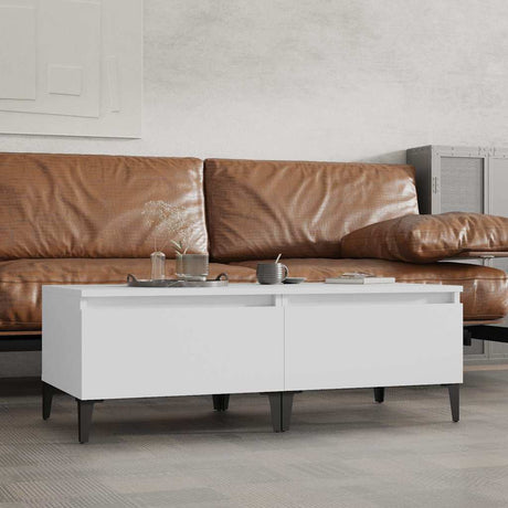 Vidaxl bijzettafels 2 st 50x46x35 cm bewerkt hout wit