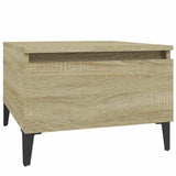 Vidaxl bijzettafel 50x46x35 cm bewerkt hout sonoma eikenkleurig