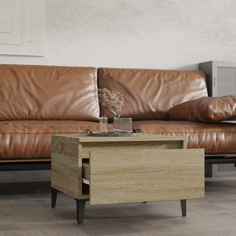 Vidaxl bijzettafels 2 st 50x46x35 cm bewerkt hout sonoma eikenkleurig