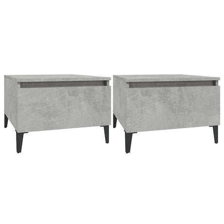 Vidaxl bijzettafels 2 st 50x46x35 cm bewerkt hout betongrijs