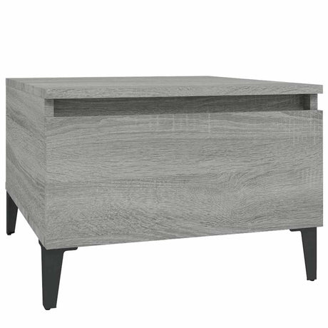 Vidaxl bijzettafel 50x46x35 cm bewerkt hout grijs sonoma eikenkleurig