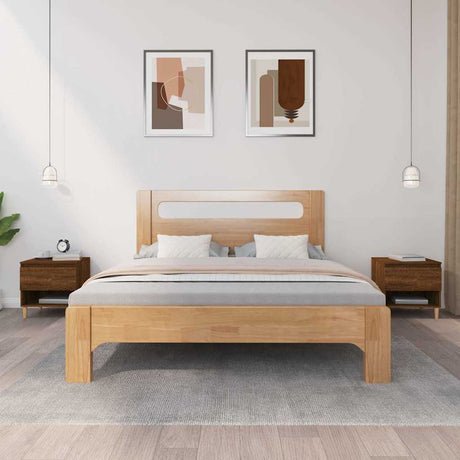 Vidaxl nachtkastjes 2 st 50x46x50 cm bewerkt hout bruin eikenkleur