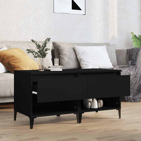 Vidaxl bijzettafels 2 st 50x46x50 cm bewerkt hout zwart