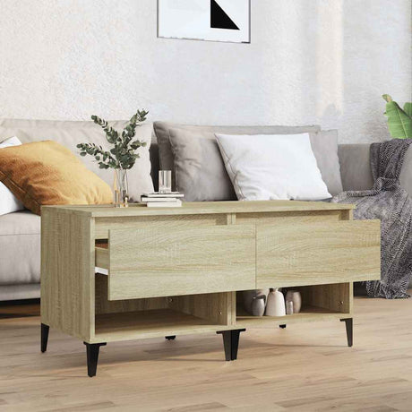 Vidaxl bijzettafels 2 st 50x46x50 cm bewerkt hout sonoma eikenkleurig