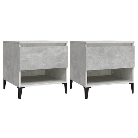 Vidaxl bijzettafels 2 st 50x46x50 cm bewerkt hout betongrijs