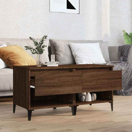 Vidaxl bijzettafels 2 st 50x46x50 cm bewerkt hout bruin eikenkleur