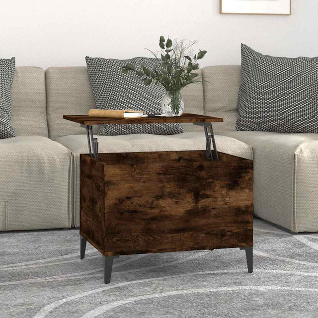 Vidaxl salontafel 60x44,5x45 cm bewerkt hout gerookt eikenkleurig
