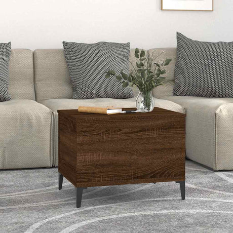 Vidaxl salontafel 60x44,5x45 cm bewerkt hout bruin eikenkleur