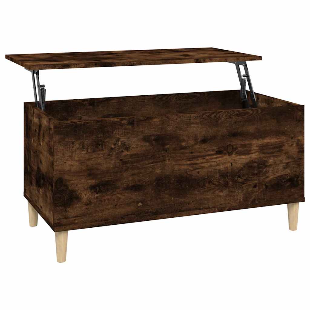 Vidaxl salontafel 90x44,5x45 cm bewerkt hout gerookt eikenkleurig