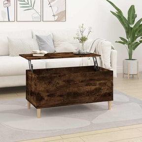 Vidaxl salontafel 90x44,5x45 cm bewerkt hout gerookt eikenkleurig