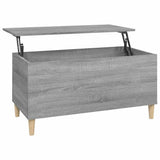 Vidaxl salontafel 90x44,5x45 cm bewerkt hout grijs sonoma eikenkleurig