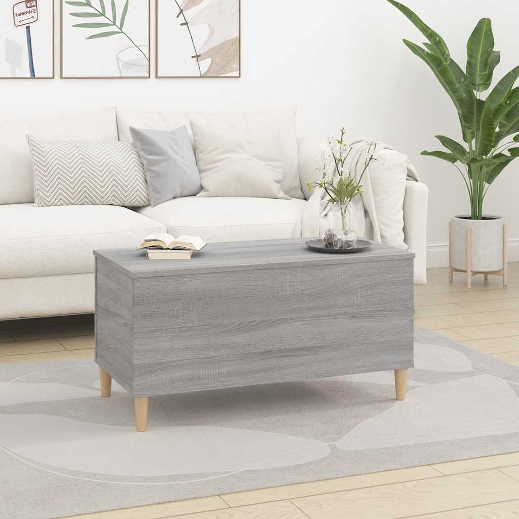 Vidaxl salontafel 90x44,5x45 cm bewerkt hout grijs sonoma eikenkleurig