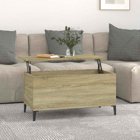 Vidaxl salontafel 90x44,5x45 cm bewerkt hout sonoma eikenkleurig