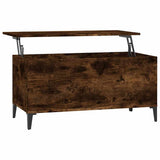 Vidaxl salontafel 90x44,5x45 cm bewerkt hout gerookt eikenkleurig