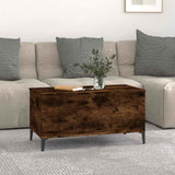 Vidaxl salontafel 90x44,5x45 cm bewerkt hout gerookt eikenkleurig