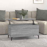 Vidaxl salontafel 90x44,5x45 cm bewerkt hout grijs sonoma eikenkleurig