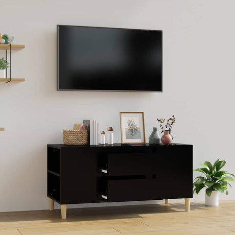 Vidaxl tv-meubel 102x44,5x50 cm bewerkt hout zwart