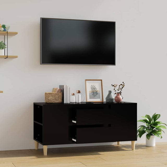Vidaxl tv-meubel 102x44,5x50 cm bewerkt hout zwart