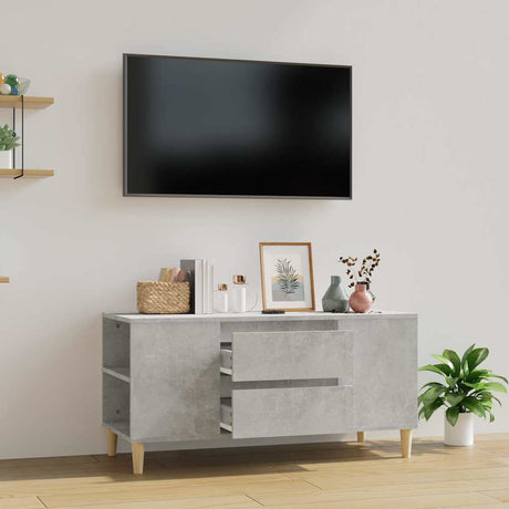 Vidaxl tv-meubel 102x44,5x50 cm bewerkt hout betongrijs