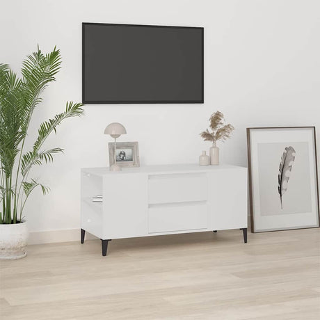 Vidaxl tv-meubel 102x44,5x50 cm bewerkt hout wit