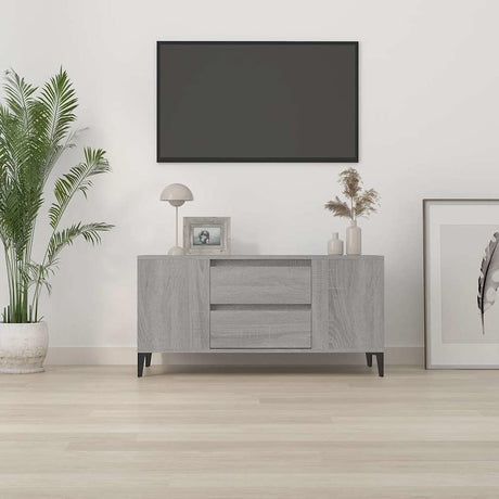 Vidaxl tv-meubel 102x44,5x50 cm bewerkt hout grijs sonoma eikenkleurig