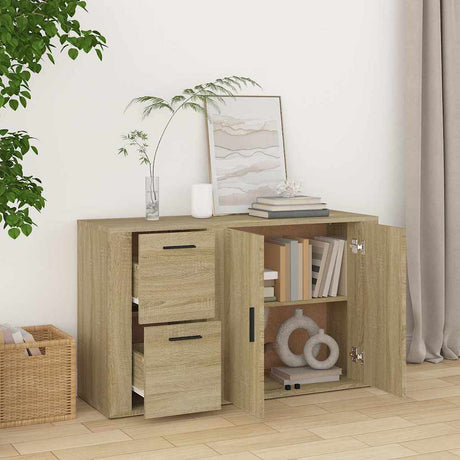 Vidaxl dressoir 100x33x59,5 cm bewerkt hout sonoma eikenkleurig