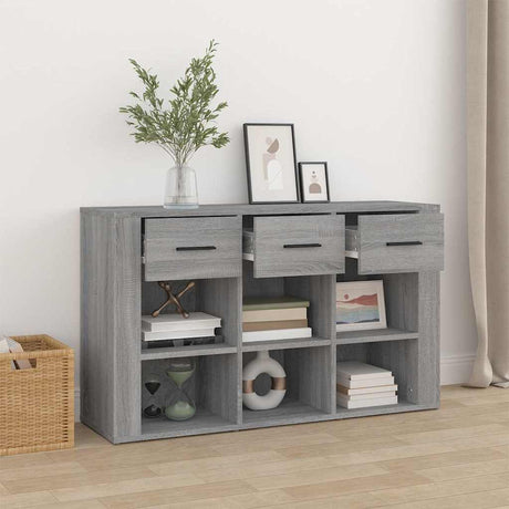 Vidaxl dressoir 100x30x59,5 cm bewerkt hout grijs sonoma eikenkleurig