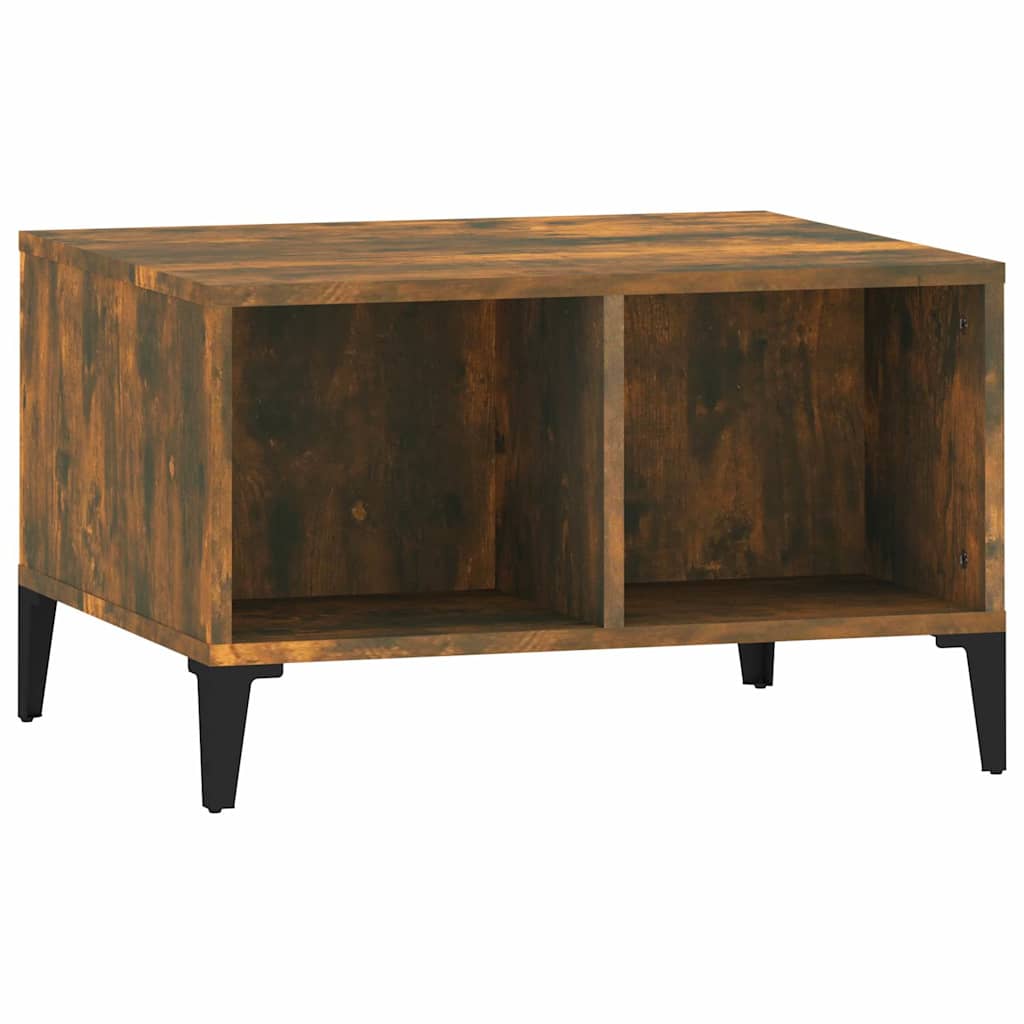 Vidaxl salontafel 60x50x36,5 cm bewerkt hout gerookt eikenkleurig