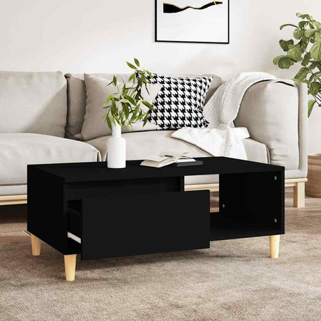 Vidaxl salontafel 90x50x36,5 cm bewerkt hout zwart