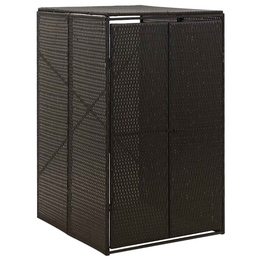 VidaXL Container-Aufbewahrung einzeln 70x80x117 cm Polyrattan schwarz