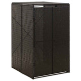VidaXL Container-Aufbewahrung einzeln 70x80x117 cm Polyrattan schwarz