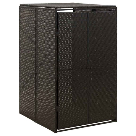 VidaXL Container-Aufbewahrung einzeln 70x80x117 cm Polyrattan schwarz