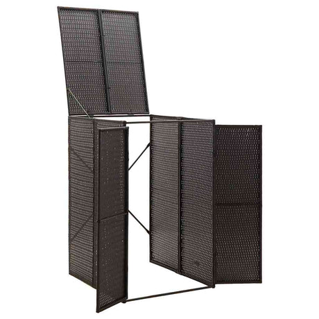 VidaXL Container-Aufbewahrung einzeln 70x80x117 cm Polyrattan schwarz