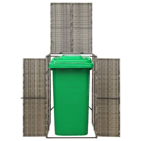 VidaXL Container-Aufbewahrung einzeln 70x80x117 cm Polyrattan grau