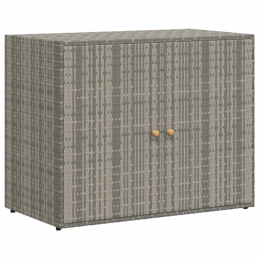 Vidaxl tuinkast 100x55,5x80 cm poly rattan grijs