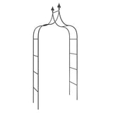VidaXL Gartenbögen 2 Stück 120x38x260 cm Stahl schwarz