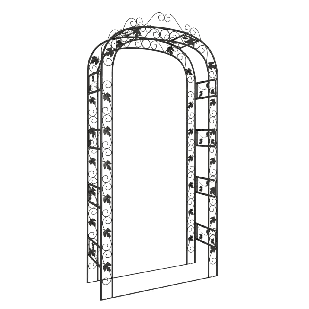 VidaXL Gartenbogen 116x45x240 cm Stahl schwarz