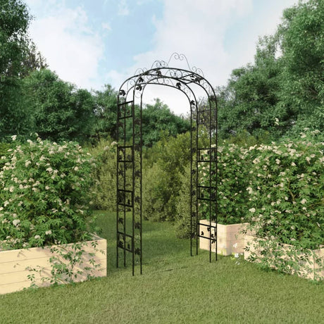 VidaXL Gartenbogen 116x45x240 cm Stahl schwarz