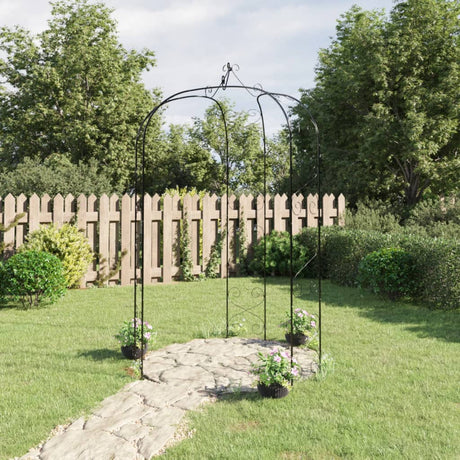 Vidaxx Gartenbogen ø180x255 cm Stahl schwarz