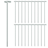 VidaXL Pflanzenstecker 20 Stk. 40 cm Stahl dunkelgrün