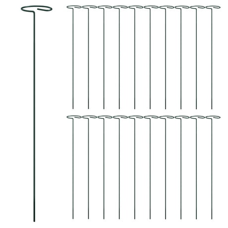 VidaXL Pflanzenstecker 20 Stk. 40 cm Stahl dunkelgrün