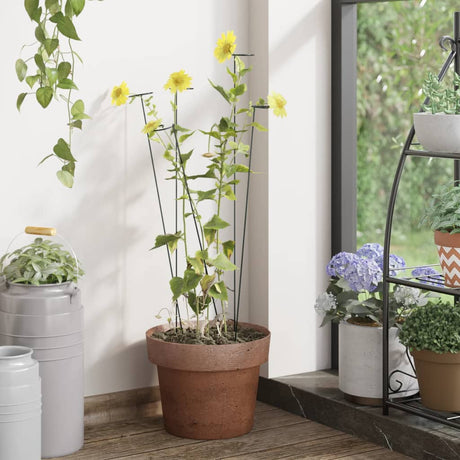 VidaXL Pflanzenstecker 20 Stk. 40 cm Stahl dunkelgrün