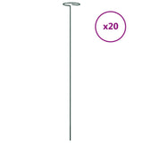 VidaXL Pflanzenstäbe 20 Stk. 61 cm Stahl dunkelgrün