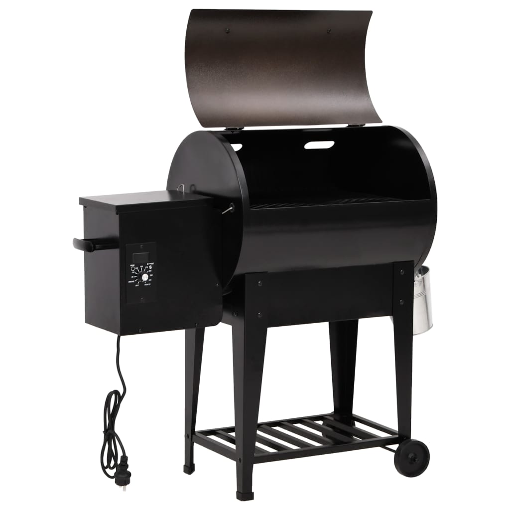 Vidaxl Pelletgrill mit Bodenplatte 94 cm Eisen schwarz