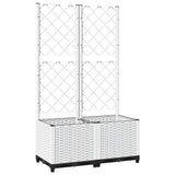 Vidaxx Pflanzgefäß mit Spalier 80x40x136 cm Polypropylen weiß