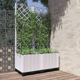 Vidaxx Pflanzgefäß mit Spalier 80x40x136 cm Polypropylen weiß