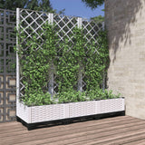 Vidaxx Pflanzgefäß mit Spalier 120x40x121,5 cm Polypropylen weiß