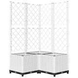 Vidaxx Pflanzgefäß mit Spalier 80x80x136 cm Polypropylen weiß