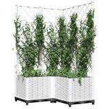 Vidaxx Pflanzgefäß mit Spalier 80x80x136 cm Polypropylen weiß