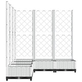 Vidaxx Pflanzgefäß mit Spalier 120x120x121,5 cm Polypropylen weiß